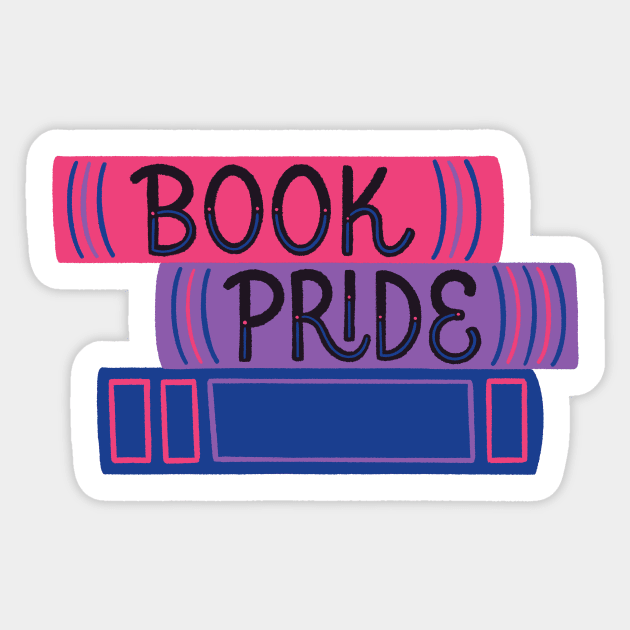 Bi Book Pride Sticker by Made Adventurous